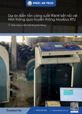 Triển khai hệ thống màn hình HMI và Biến tần 90kW cho dàn quay ly tâm | Phúc An Tech 19