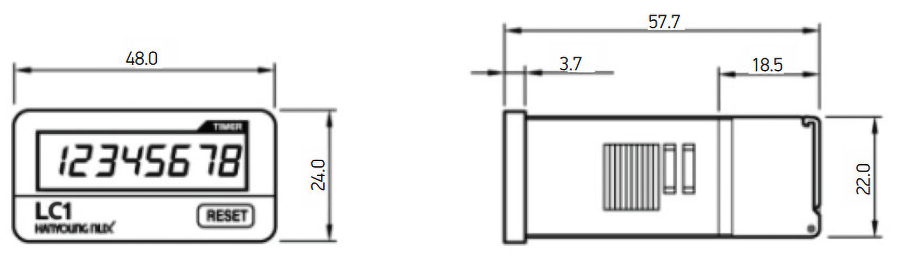 Bộ đếm Hanyoung LC1-F 2