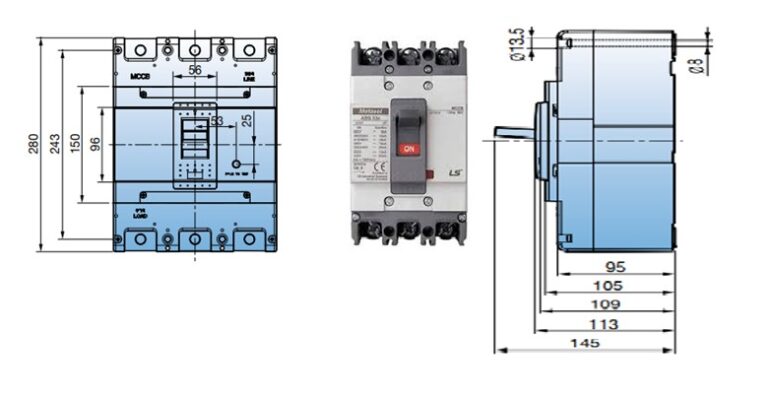 Cầu dao điện LS ABN203C-150A (MCCB - tự động 3 pha) – Hàn Quốc 5